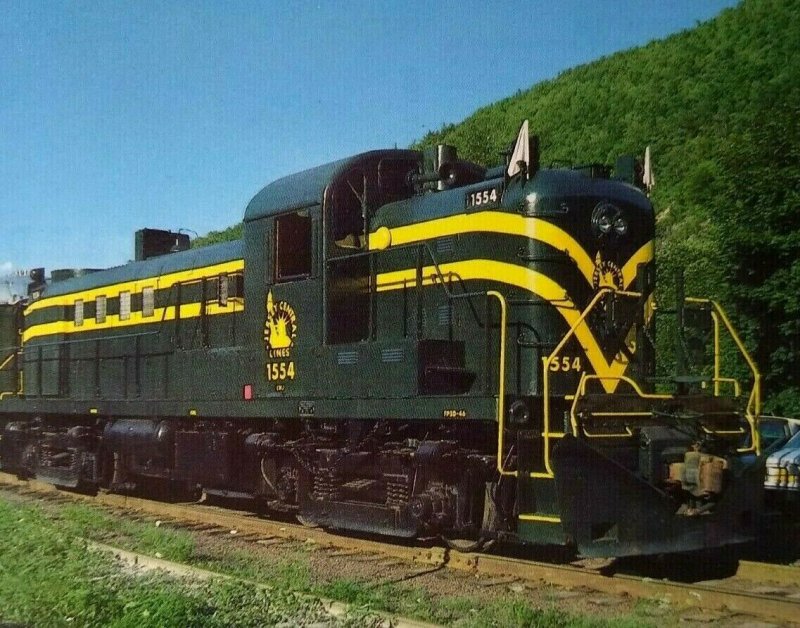 Railroad Postcard Jersey Central 1554 Locomotive Steam Train Audio Visual RP883 
