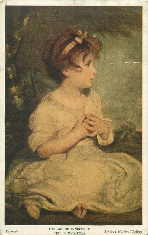 The Age of Innocence by Reynolds art postcard