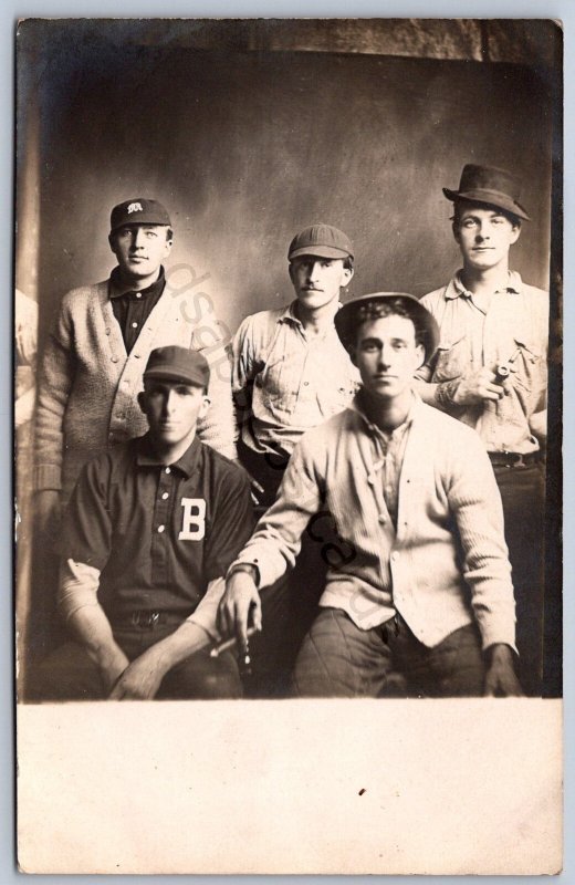K27/ Baseball Sports RPPC Postcard c1910 Players Team Uniform Cigar 192