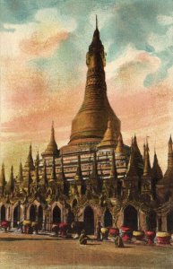 burma, Buddhist Pagoda (1910s) Italian Mission Postcard