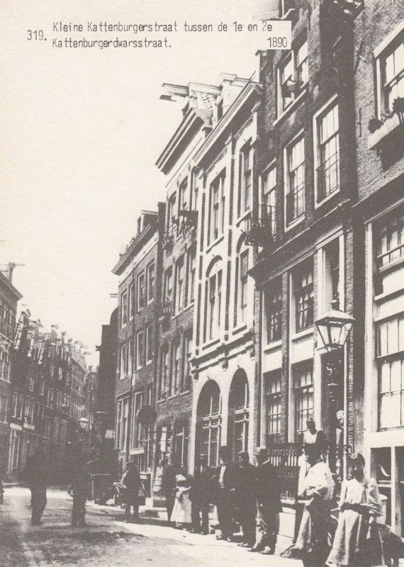 Kleine Kattenburgerstraat in 1890 Reproduction Old View Postcard