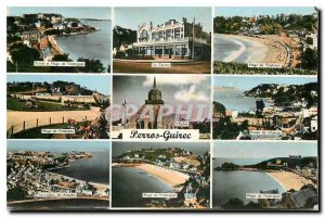 Old Postcard Perros Guirec Beach casino and beach Trestraou poiinte Trestring...