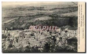 Old Postcard Clermont in Argonne Panorama of the ruins of the city Panorama o...