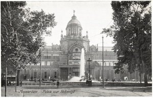 Vintage Postcard Paleis Voor Volksvlijd Exhibition Hall Amsterdam Netherlands