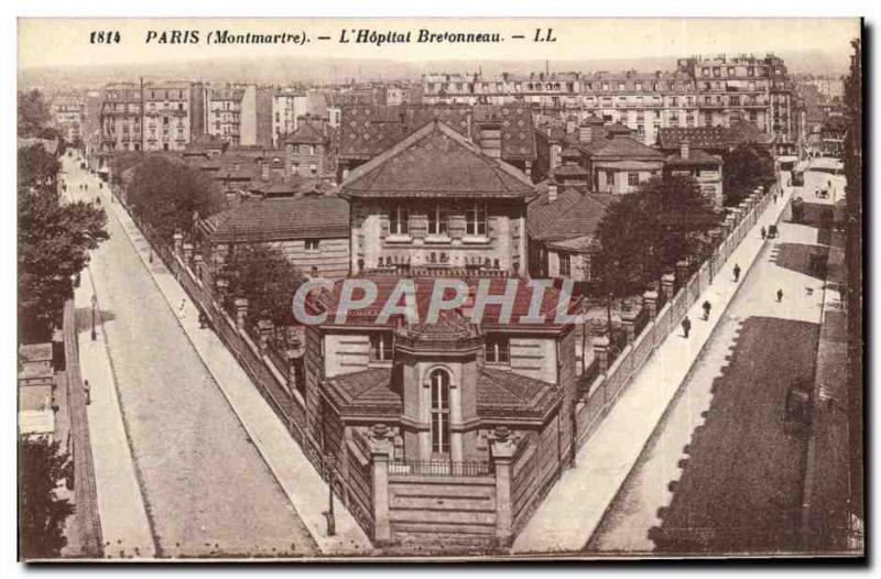 Old Postcard Paris L & # 39Hopital Bretonneau Hospital Health