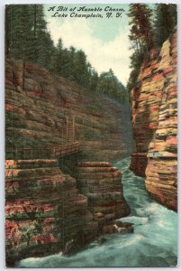 1911 Ausable Chasm, Lake Champlain, NY Postcard - Columbiana, Ohio Postmark