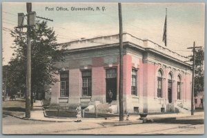 GLOVERSVILLE NY POST OFFICE ANTIQUE POSTCARD