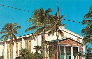 DELRAY BEACH, Florida FL     FIRST BAPTIST CHURCH    Vintage Chrome Postcard