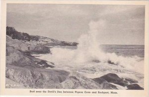 Massachusetts Rockport Surf Near Devil's Den Albertype