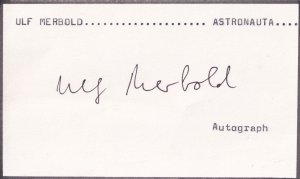 Ulf Merbold Astronaut Hand Signed Ephemera