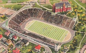 Mountaineer Stadium Morgantown WV West Virginia University~Postcard