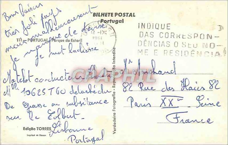 Postcard Modern 111 portugal parque do Estoril