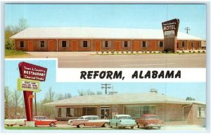 REFORM, AL ~ Roadside TOWN & COUNTRY MOTEL c1950s Cars Pickens County Postcard
