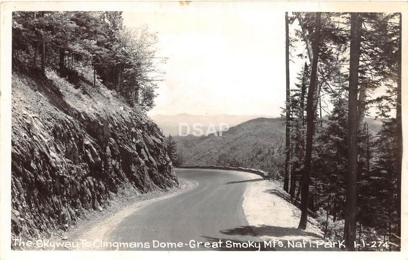 C74/ Great Smoky Mountains National Park Tennessee Tn Postcard RPPC Skyway 5