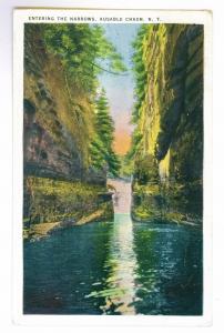 Bolton, New York to Nashua, New Hampshire used 1940 Postcard, Ausable Chasm