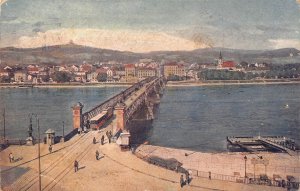 C035 Austria, Linz Bridge 1910 vintage postcard