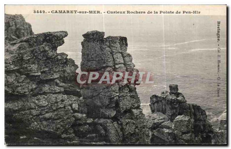 Old Postcard Camaret sur Mer Curleux Rocks Pointe Pen Hir