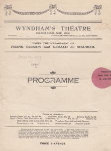 The Choice Gerald Du Maurier Boy Scout Antique London Wyndhams Theatre Programme