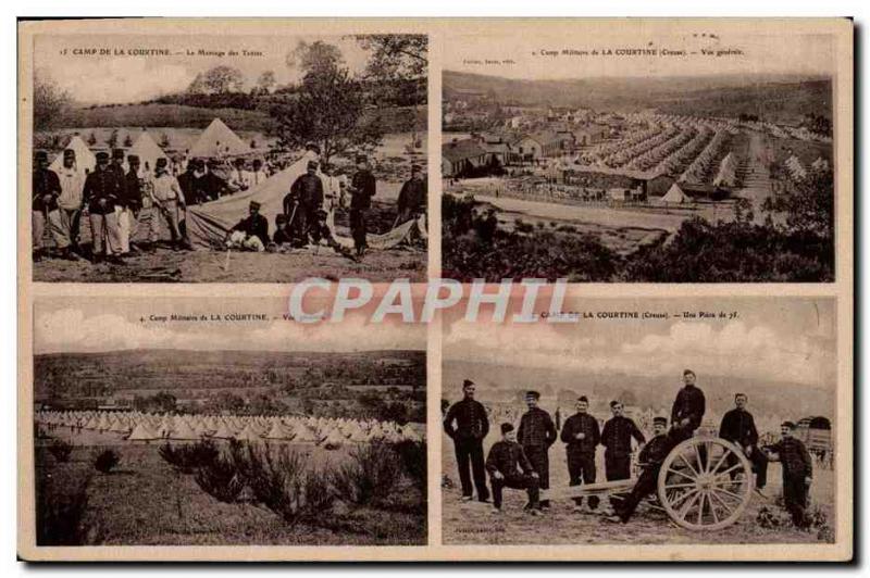 Old Postcard Militaria Camp of Courtine