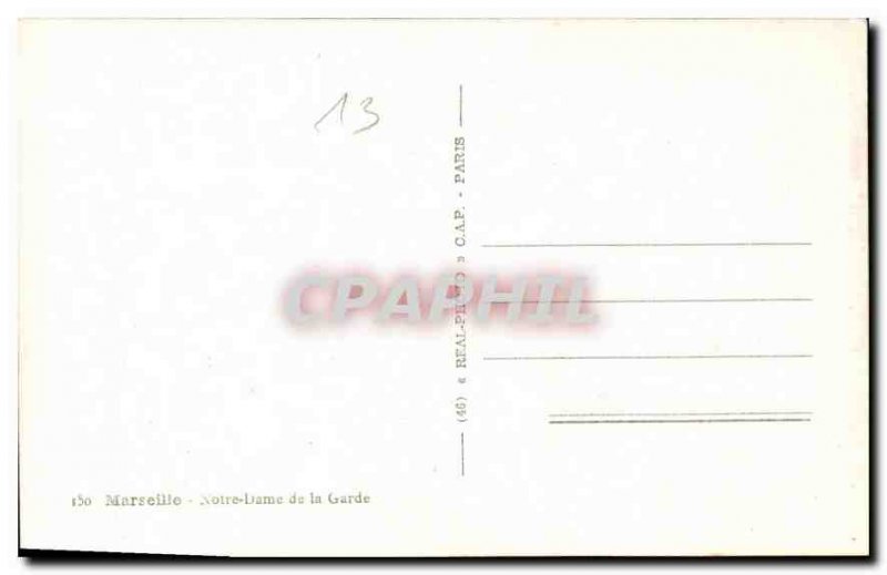 Postcard Old Marseille Notre Dame de la Garde