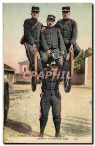 Old Postcard Army Fancy A nice record Gunner carrying 520 kilos