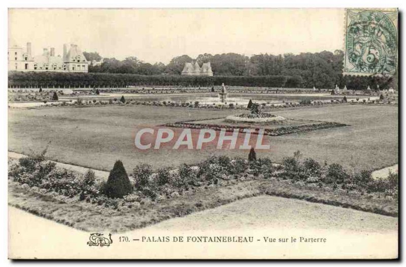 Old Postcard Fontainebleau Palace Of View On The Parterre