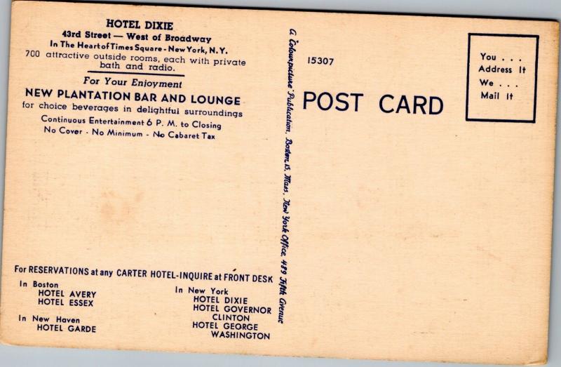 Hotel Dixie - 43rd Street - Times Square - New York City