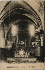 CPA TAVERNES Interieur de l'Eglise (1111499)