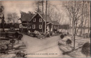 VINTAGE Postcard BENTWOOD CLUB OF MILFORD, DELAWARE KF4