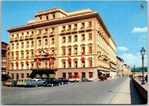Hotel Excelsior Italie Front View Florence Italy Buildings Cars Postcard