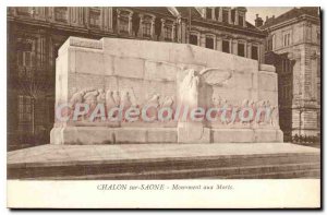 Old Postcard Chalon sur Saone War Memorial