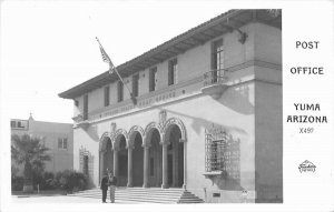 Frasher 1940s RPPC Photo Postcard Post Office #-497 Yuma Arizona 12983