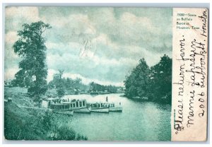 1906 Scene On Buffalo Bayon Boats At Houston Texas TX Posted Vintage Postcard