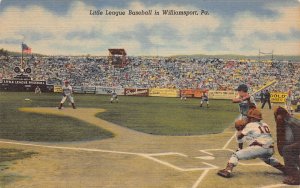 J74/ Baseball Stadium Sports Postcard Linen Williamsport Pa Little League 175