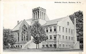 A71/ Marlinton West Virginia WV Postcard c40s Methodis Church Building