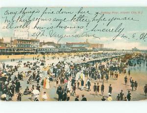 Vintage Post Card Bathing Hour Atlantic City Bath Kourys 1908  N J   # 4992