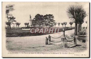 Postcard Avranches Old Stone King Henry II of England and the monument of fre...
