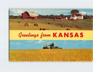 Postcard Greetings from Kansas USA