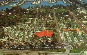 Vintage Postcard Aerial View Pasadena Community Church St. Petersburg Florida FL