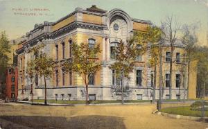 Syracuse New York 1913 Postcard Public Library