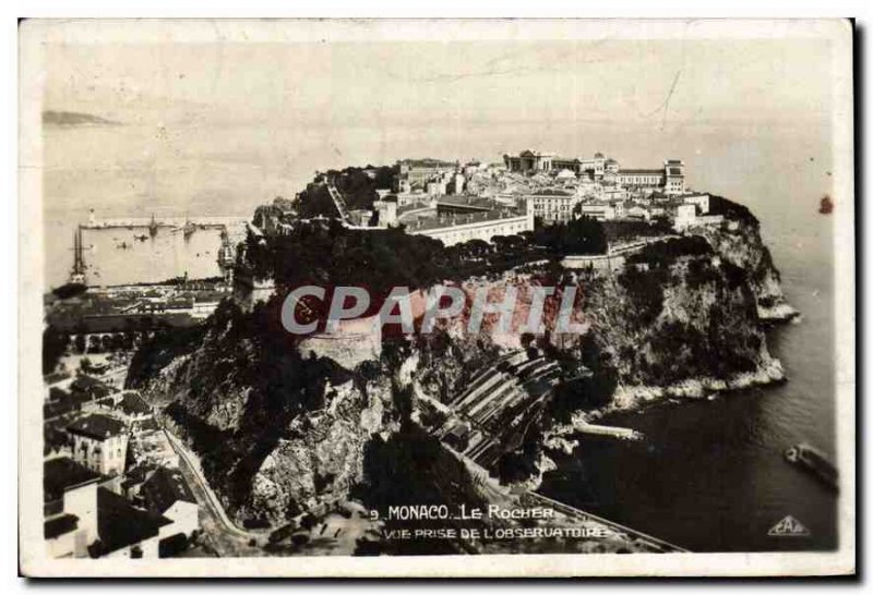 Old Postcard Monaco Rocher shooting Observatory