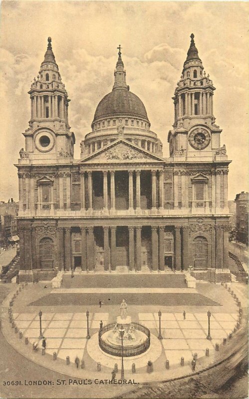 Postcard England London early XX century St Paul's Cathedral