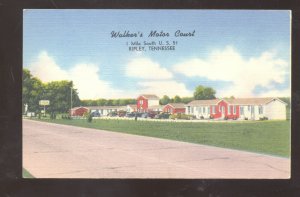 RIPLEY TENNESSEE WALKER'S MOTOR COURT VINTAGE LINEN ADVERTISING POSTCARD