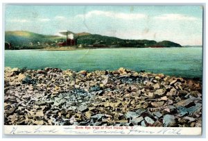 1909 Birds Eye View Of Port Henry New York NY Posted Antique Postcard