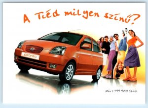 Car Advertising KIA PICANTO What Color is Yours HUNGARY Auto Ad 4x6 Postcard