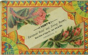 Hunt's European Hotel & Dining Rooms Art Nouveau Border Image P80