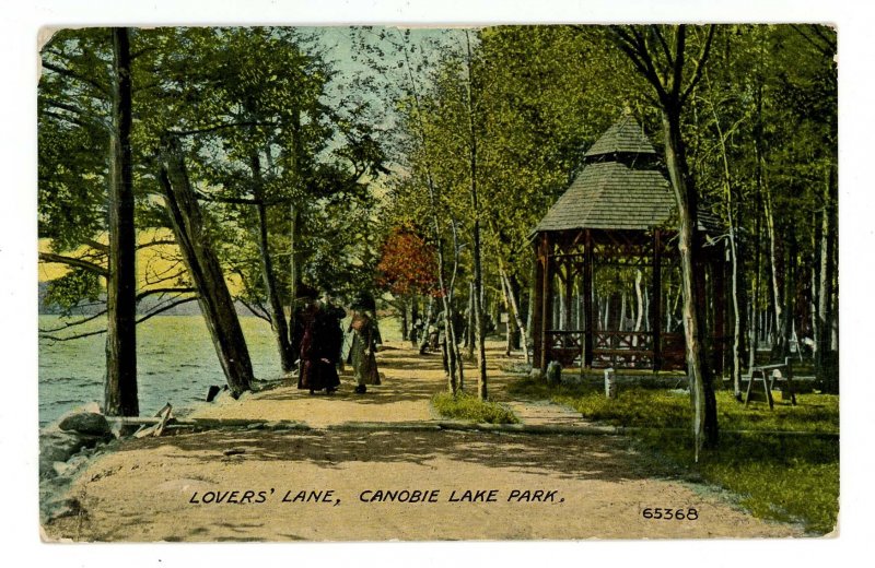 NH Salem. Canobie Lake Park. Lovers' Lane circa 1910 United States
