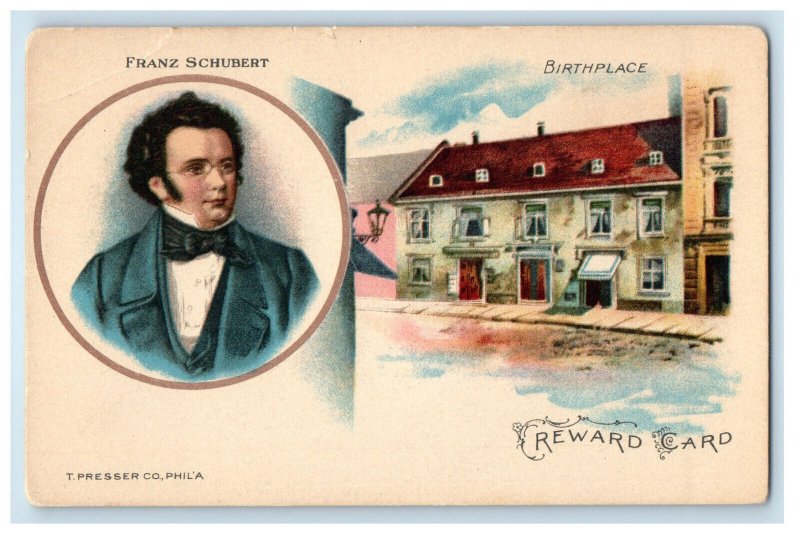 c1920s Franz Schubert Birthplace, Vienna Austria Reward Card Postcard 