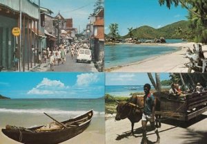 Seychelles Transport Canoe Boat Transportation 4x Postcard s