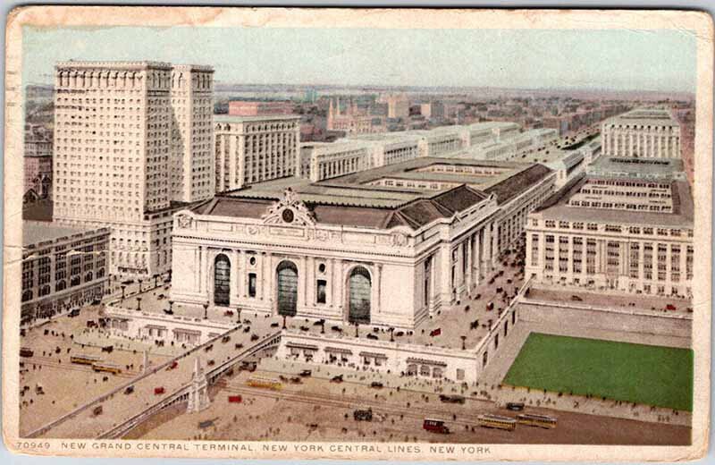 Postcard TRAIN STATION SCENE New York City New York NY AO2663